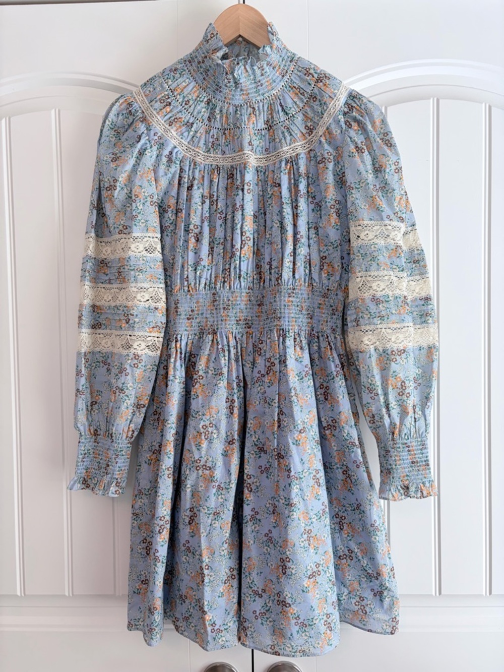 Hunter Bell Ryan Floral Mini Dress NWT Puff Sleeve Cottagecore Dress Size M